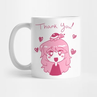 Thank You - Pink Turtle Girl Mug